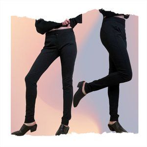 diane von furstenberg black skinny trousers